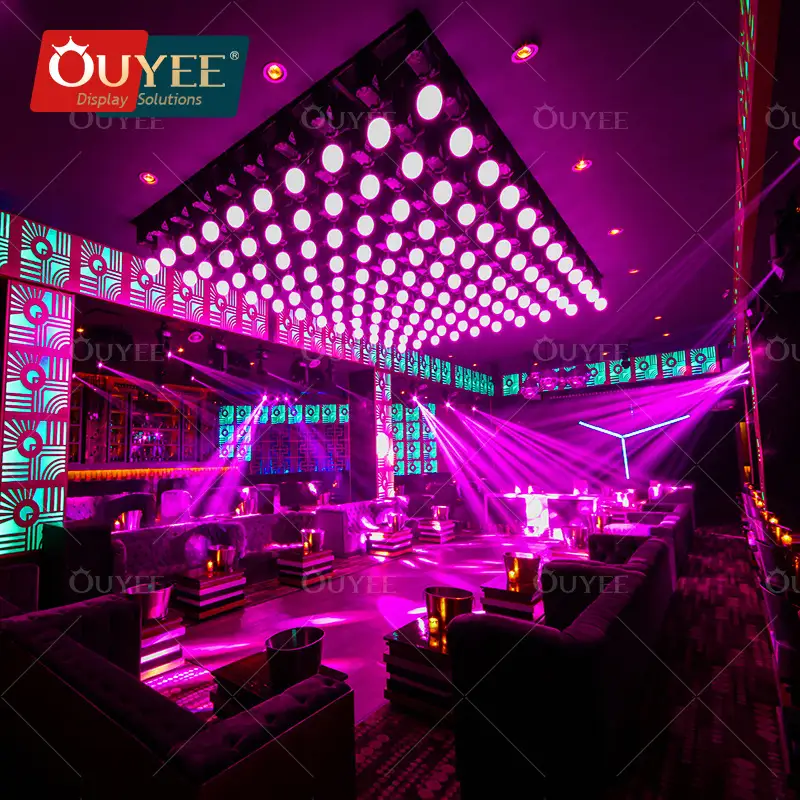 Night Club Bar Furniture Set with Ceiling Light Table & 3D Design 1