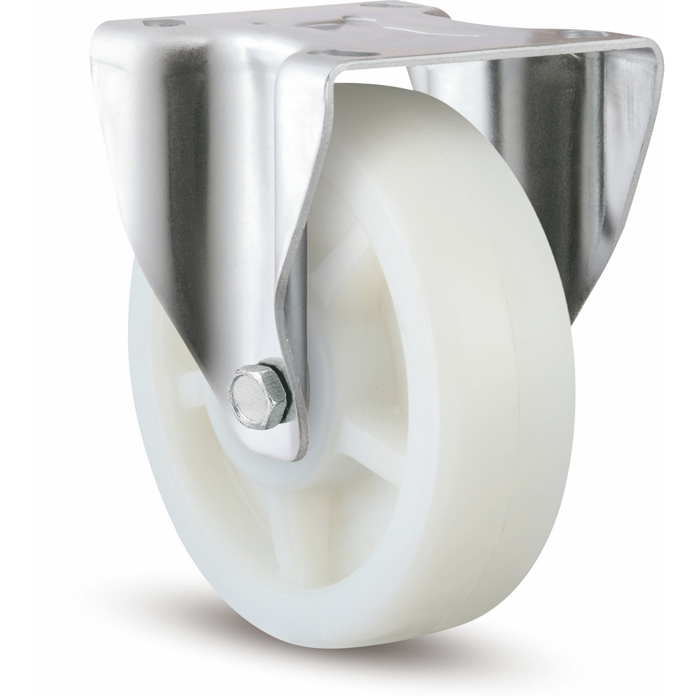 Factory Price 4inch 5inch Nylon Tread Centre Double Ball Bearing Rigid Medium Heavy Duty Casters For Store Display Fixtures 1