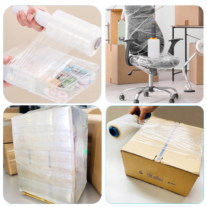 Individuell anpassbare Mini-Stretchfolienrolle aus LLDPE mit Griff für handliche Verpackungen 3