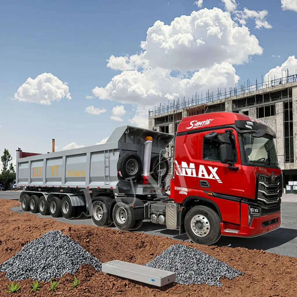 مقطورة قلابة بخمسة محاور، سعة ٤٠ مترًا مكعبًا | LUYI 1