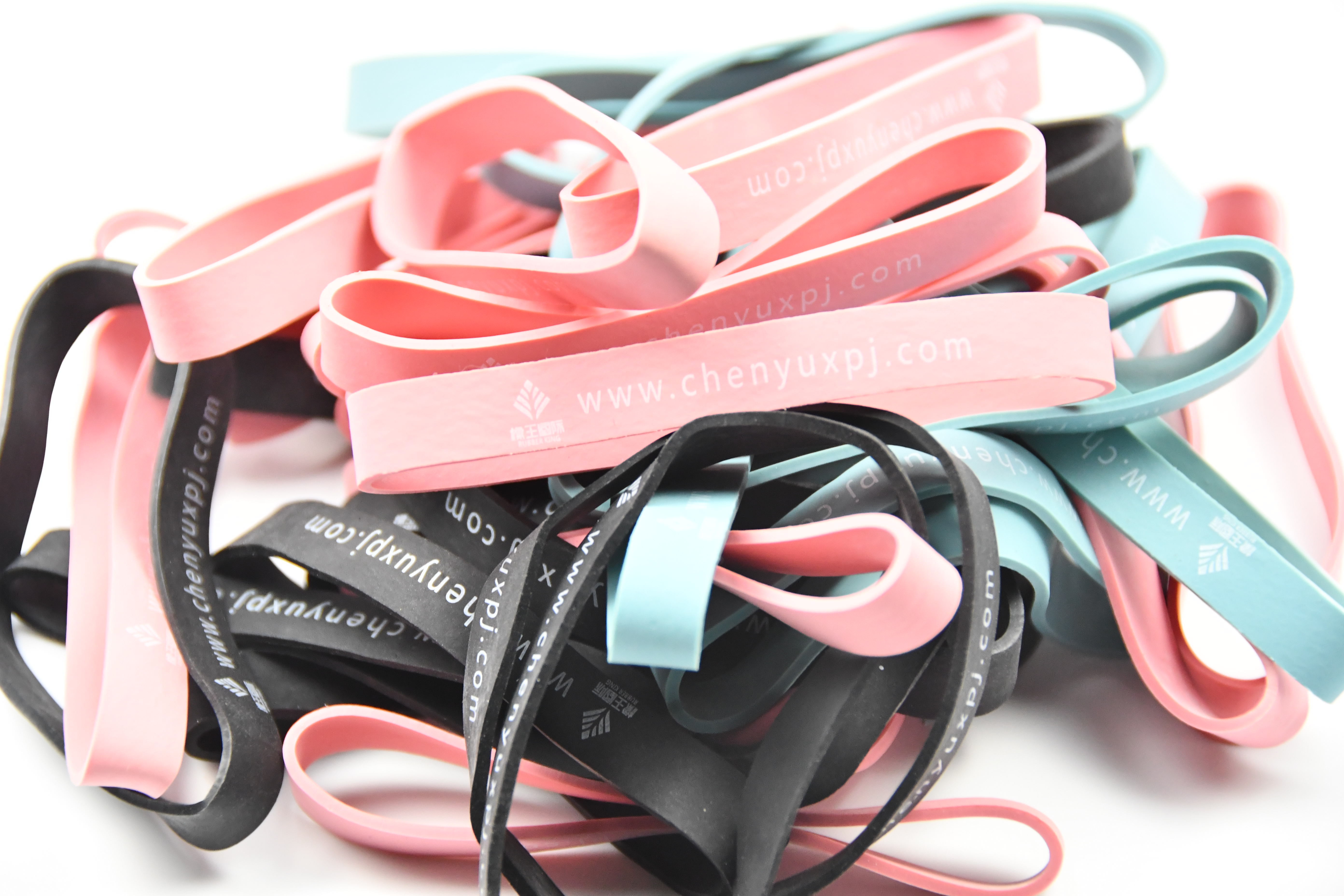 Elásticos de borracha de alta resistência com logotipo personalizado para promoção – Atacado 3