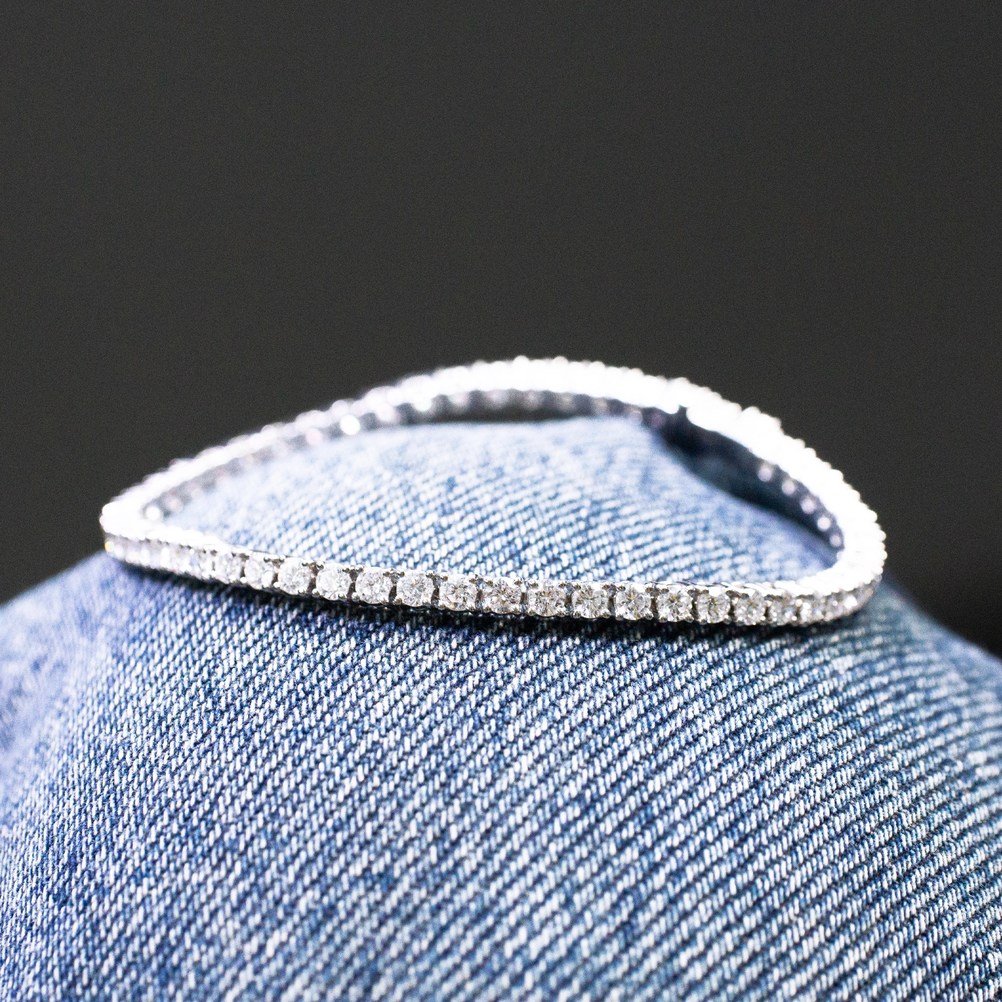 18k Gold Fine Chain & Link Tennis Bracelet With Lab Diamonds Trendy Jewelry For Weddings Or Gift Parties 1