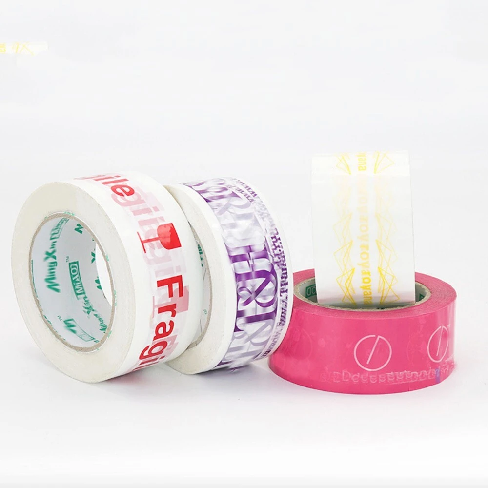 Fita adesiva OPP personalizada para embalagens, rolo jumbo, para envio, com logotipo impresso, em plástico transparente BOPP. 1