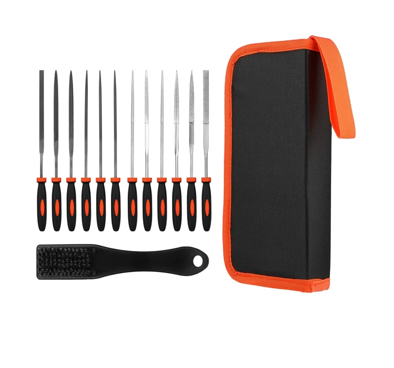 2024 Hot Selling Customized Full Range Precision Mini Diamond Needle File Set Steel And Plastic Handle Destornillador 1