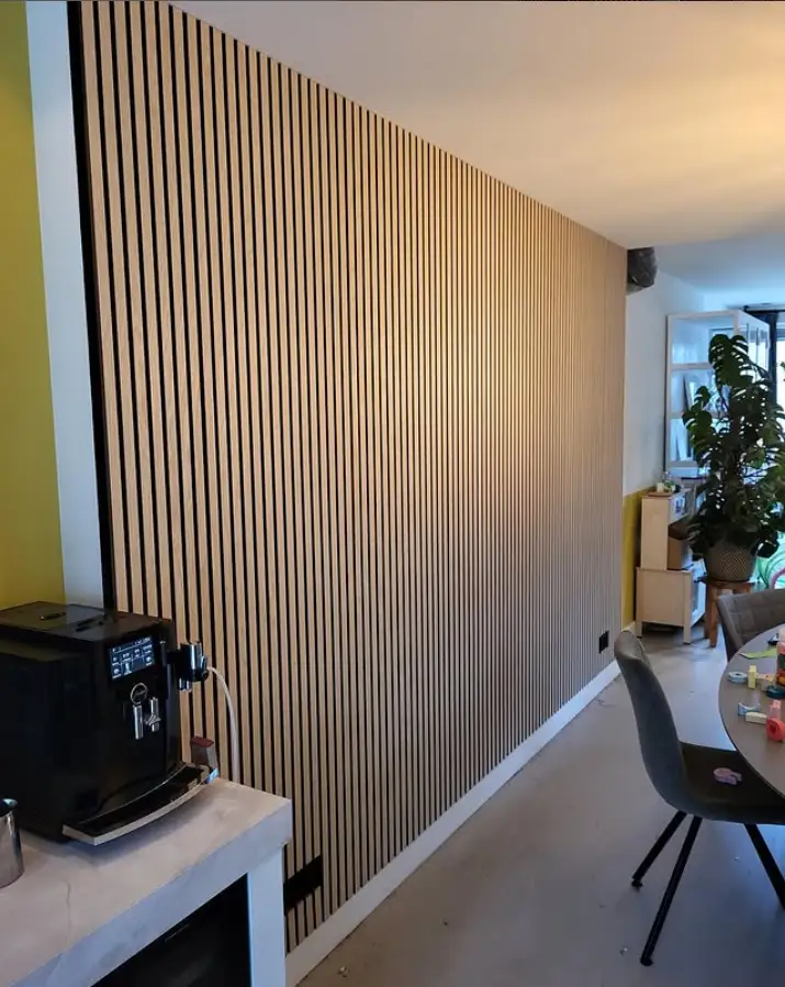 MDF Wave Wood Veneer Acoustic Panel 3D Flexible Curly Slat for Interior Walls 1