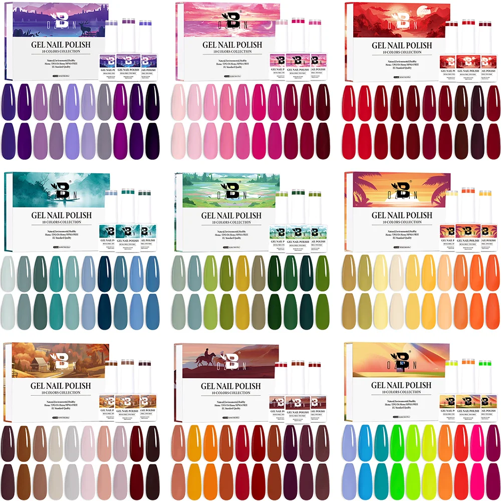 Bozlin 150 Colors Gel Nail Polish Set Hema TPO Free Long Lasting UV/LED Gel 1