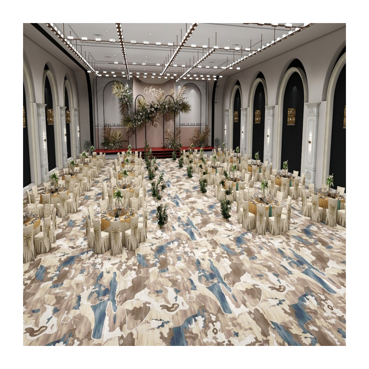 Tapis abstrait sur mesure Axminster pour salons et hôtels 1
