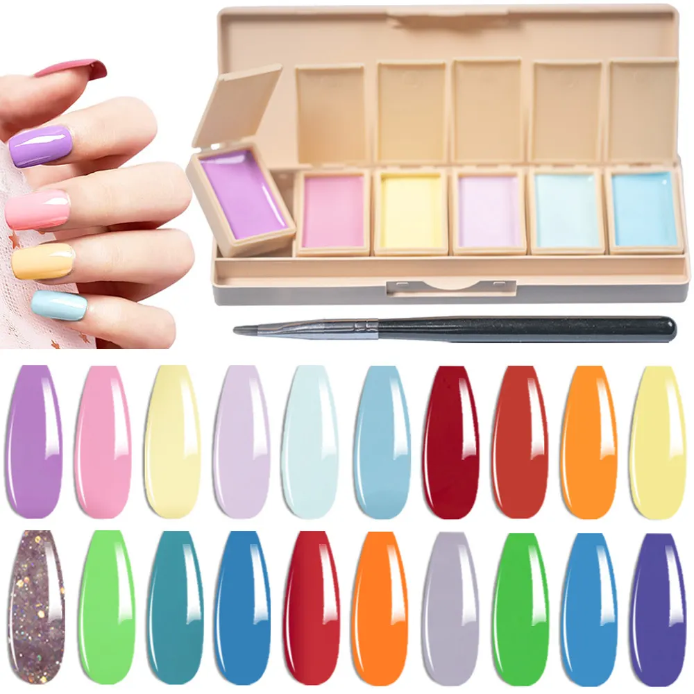 Bozlin 2024 Spring 20 Colors Solid Pastel Cream Soak Off UV Gel Nail Polish 1