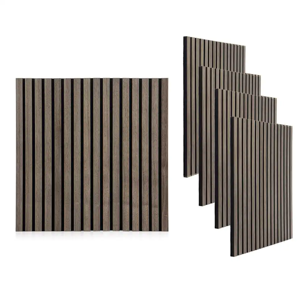 PET Sound Absorbing Acoustic Wall Panel with Real Oak Wood Veneer, Customized 1