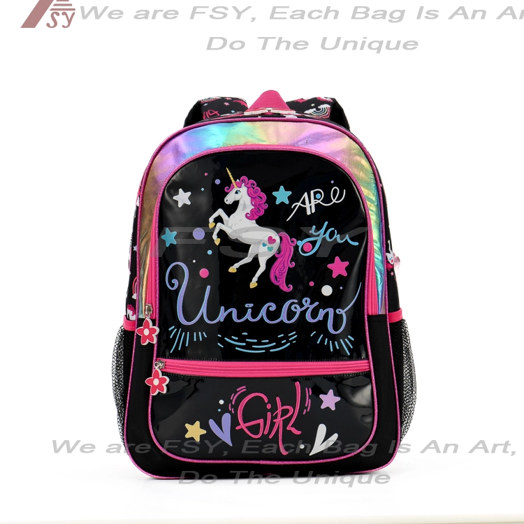 2026  custom Good Quality Kids Backpack Unicorn Animal-printed Three-layer Waterproof Cute School Bag For Students 1