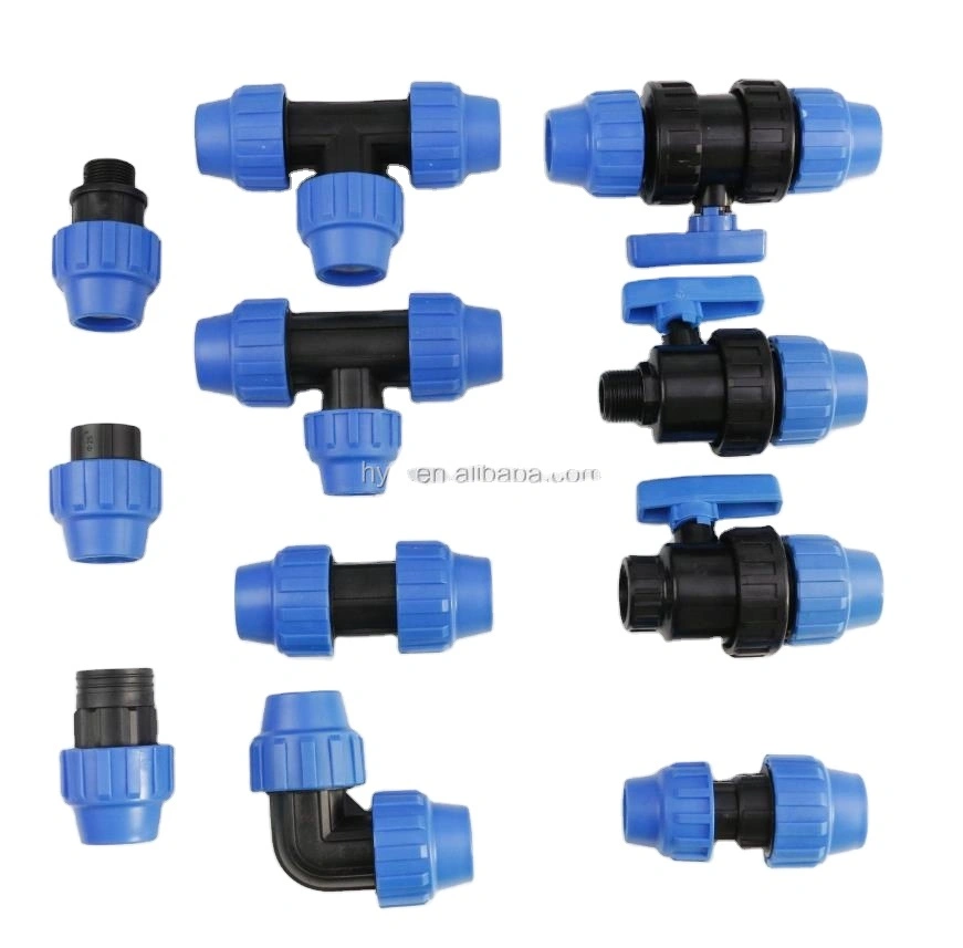 PE High-Pressure Compression Adaptor for Drip Irrigation 1