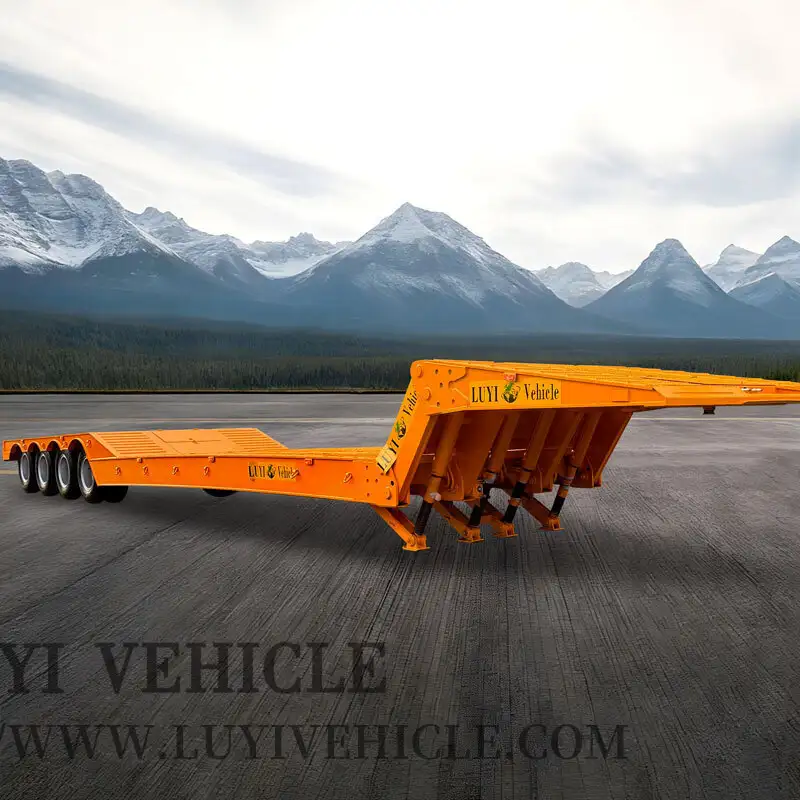 Тяжелый 4-осный 100-тонный низкорамный полуприцеп 1