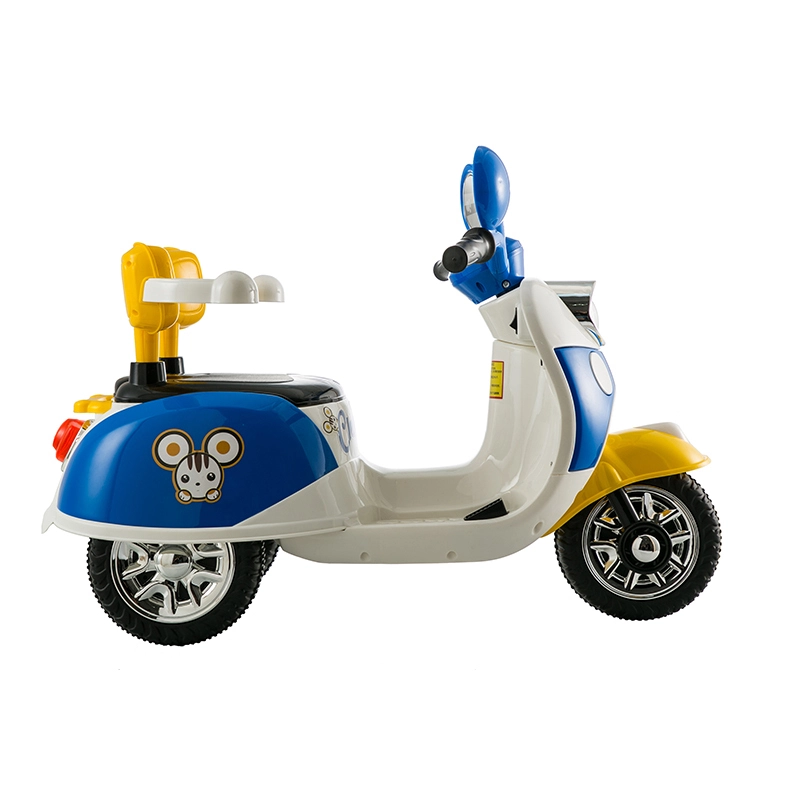 Mainan Sepeda Motor Anak Bertenaga Baterai 6V, Klakson Musik, Lampu Depan, Desain Sabuk Pengaman, Cocok untuk 2-4 Tahun, Bahan Plastik, Tipe Mobil 1