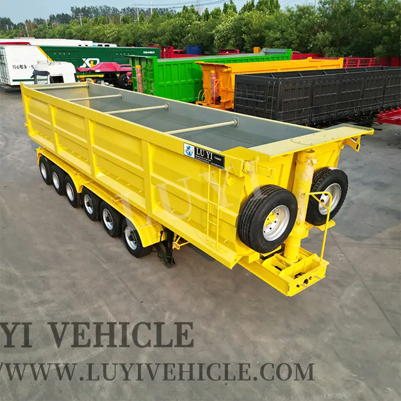 6 Axes Hydraulic Rear Tipper Dump Trailer 1