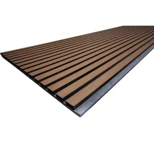 Wooden Slat Acoustic Wall and Ceiling Panels Shiplap Solid Wood Polyester 1