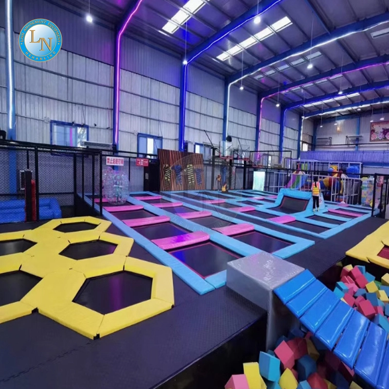 Commercial Indoor Trampoline Park - All-Ages Arena with Dedicated Kids Zone & Adult Fitness Trampolines 1