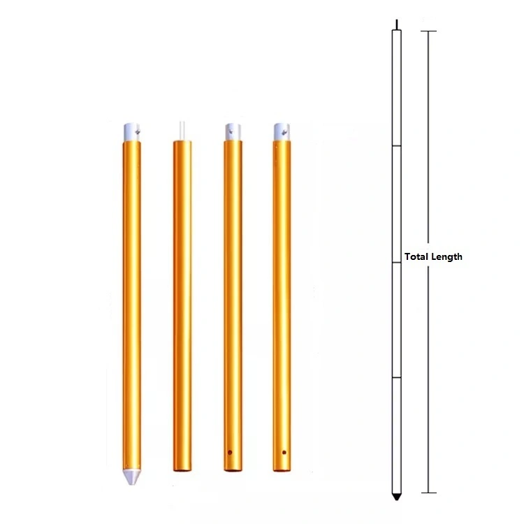 Aluminum Alloy Tarp Poles with Spring Button Lock for Outdoor Camping Tents and Canopies 1