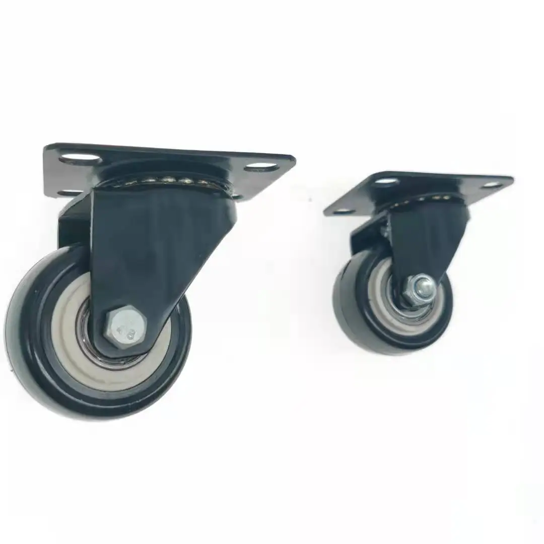 Export Quality 2 Inch Polyurethane Top Plate Swivel Wheels Durability Garages Food Caster Wheel 1