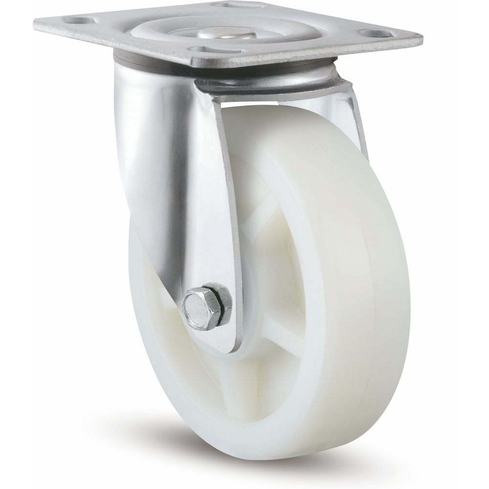 European Style 4inch 5inch 250-300kg Load Capacity Nylon Tread Centre Swivel Medium Heavy Duty Caster Wheel 1