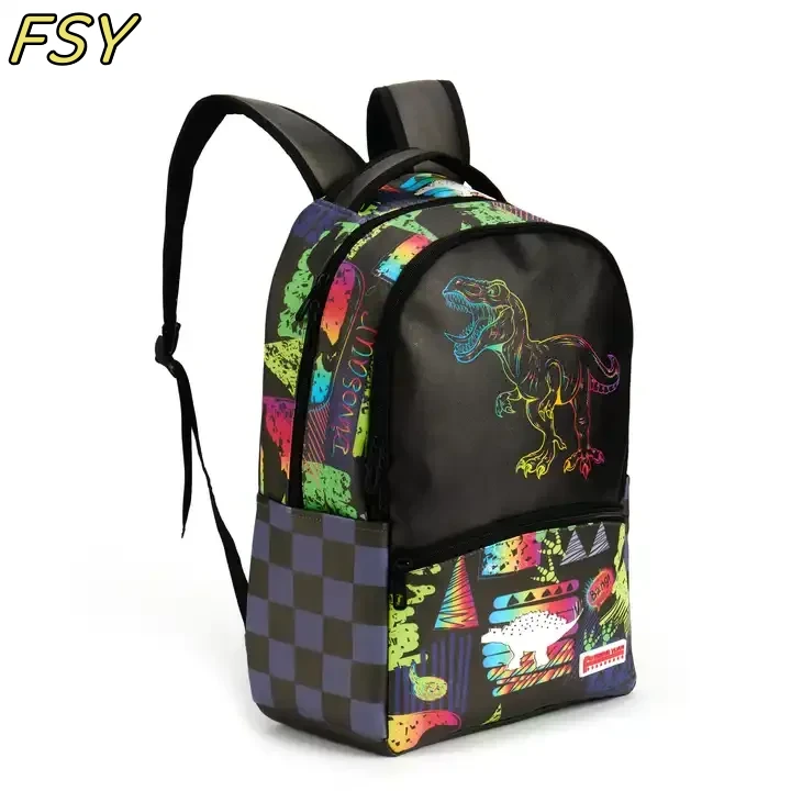 Leisure Versatile Male And Female Students School Backpack Pvc Leather Simple Large Capacity Computer Backpacks Sublimate 1