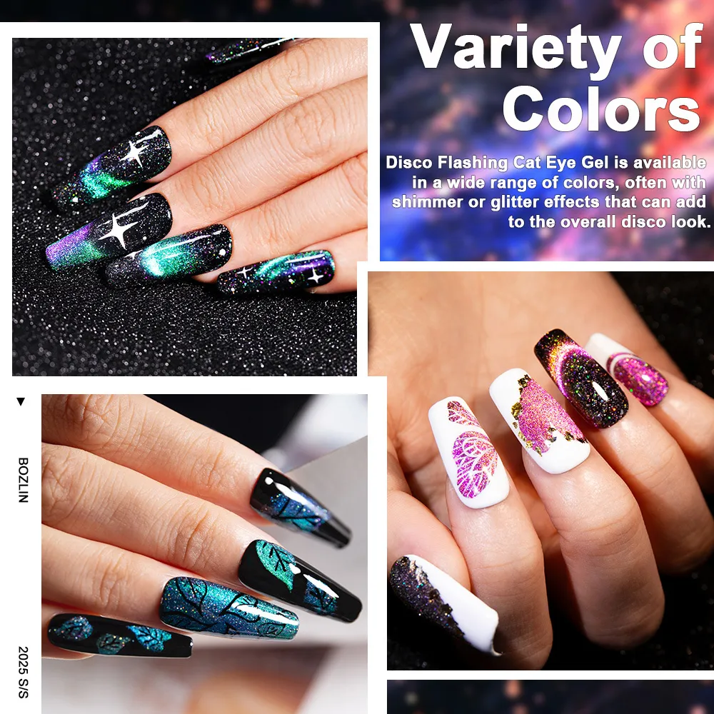 Bozlin 9D Magnetic Cat Eye Gel Nail Polish Hema Free Long Lasting Gel 1