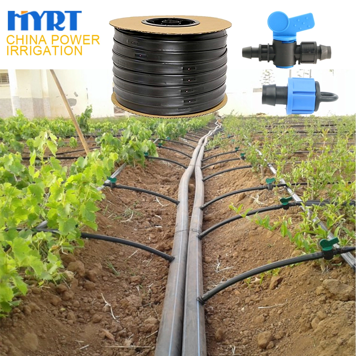 HYRT PE Drip Irrigation Tape 16mm 0.2/0.3/0.4mm 1000-2000m 1