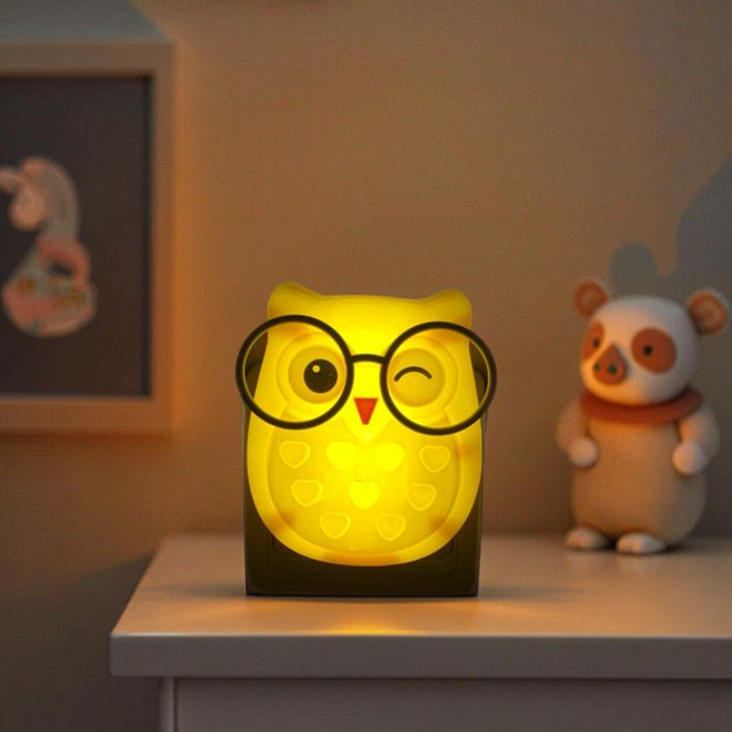 OEM Cartoon Owl Night Light W090 With Switch Plug In Small Wall Lamp For Kids Bedroom 1