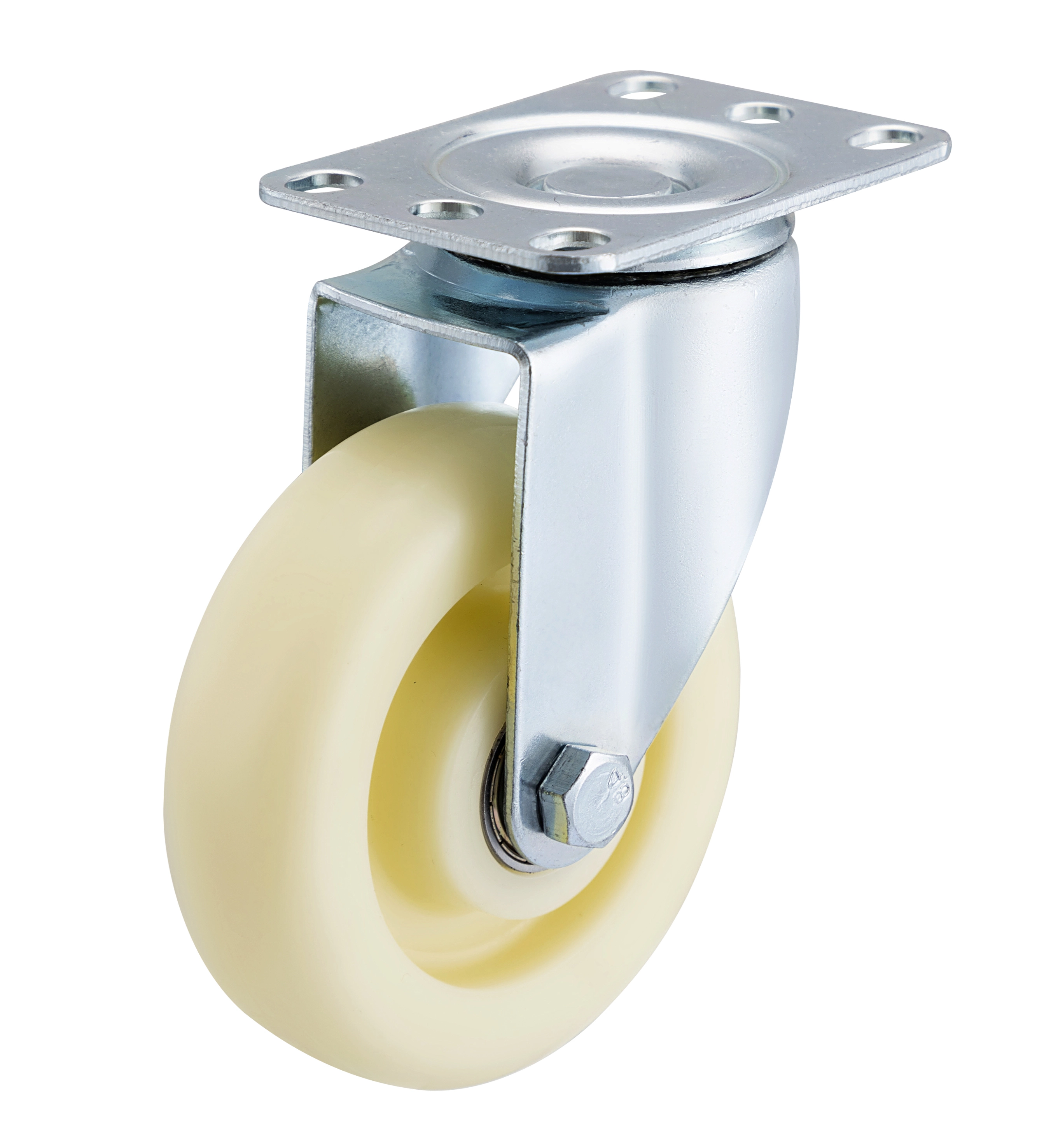 Medium Duty Trolley Casters With Brake System 3/4/5 Inch Sizes Double Ball Bearing Structure Wear Resistant Wheel 1