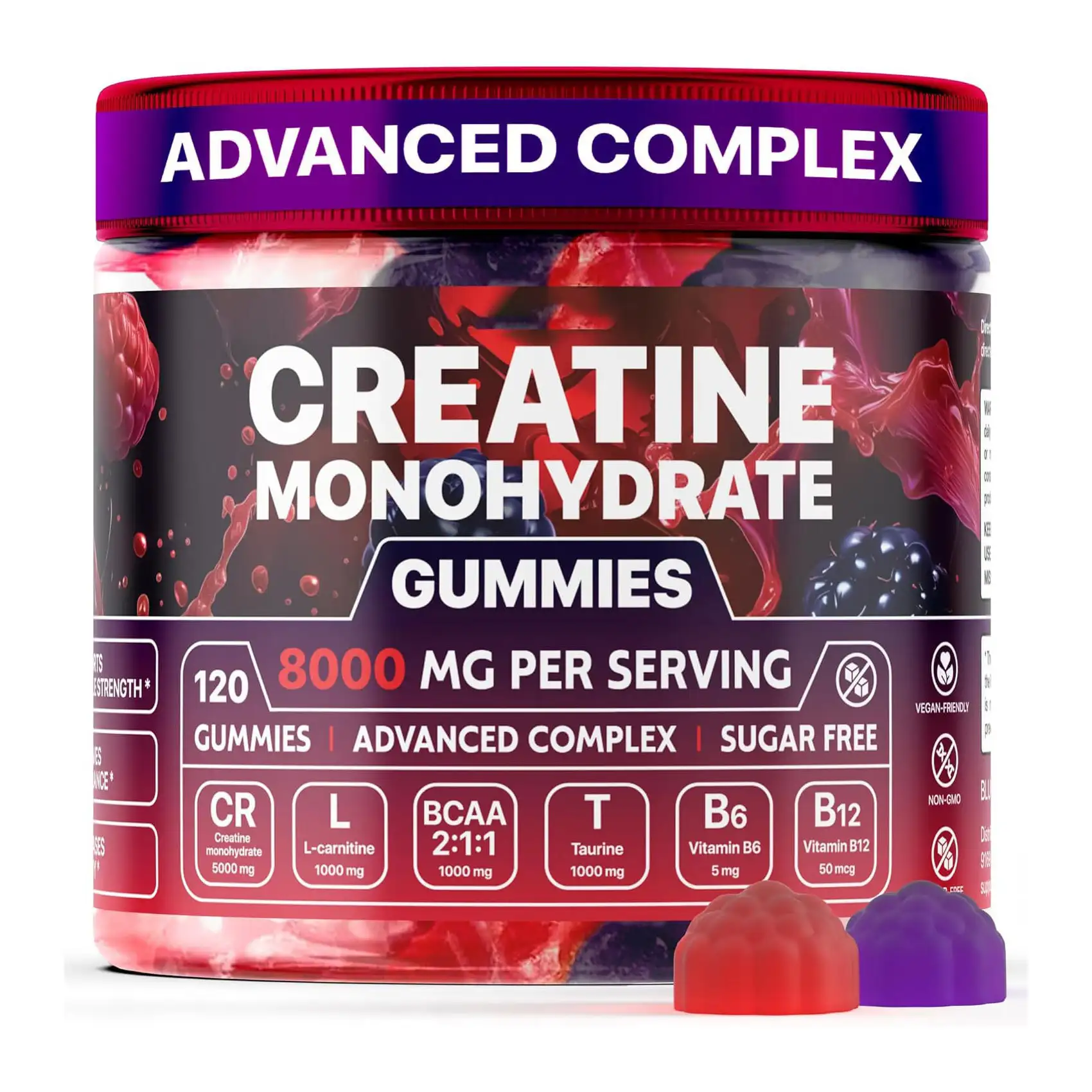 Adult Creatine Monohydrate Gummies 60pc - Muscle Energy Bone 1