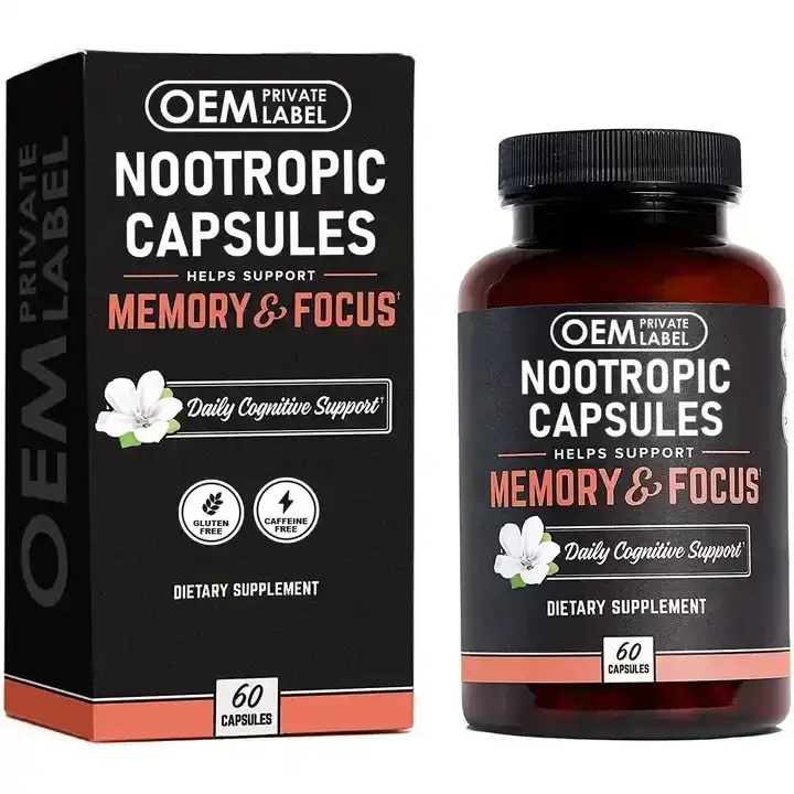 Alpha-GPC L-Theanine Bacopa Nootropic 60 Caps Focus Memory 1