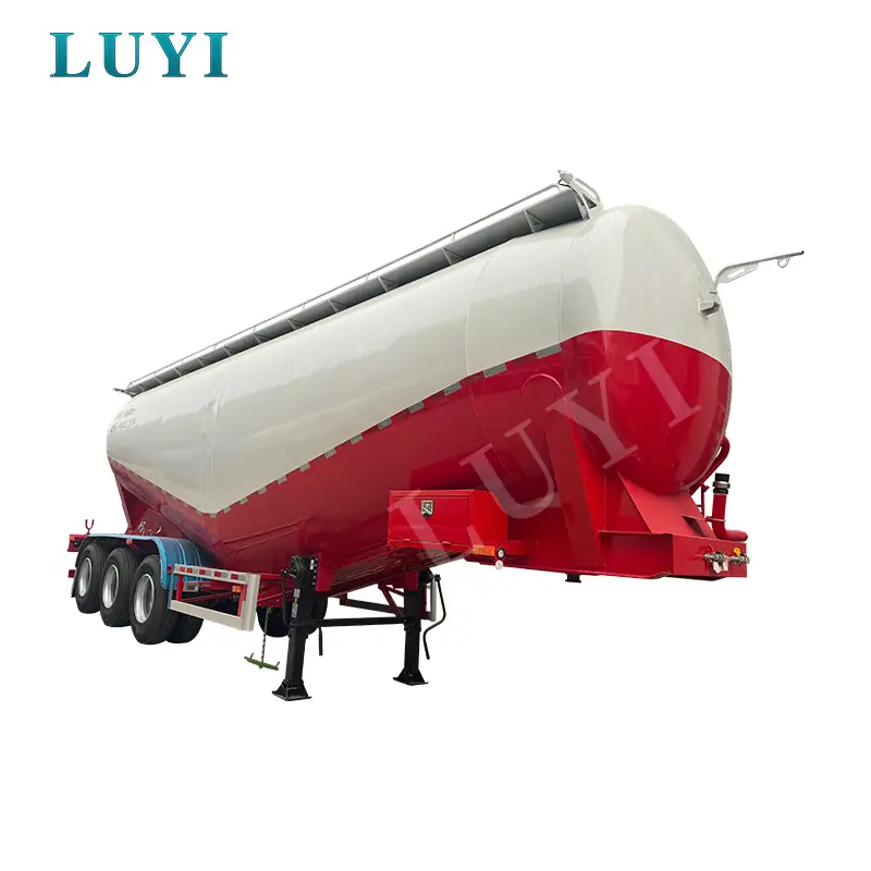 40-50t New V-type Bulk Cement Tanker Trailer 1