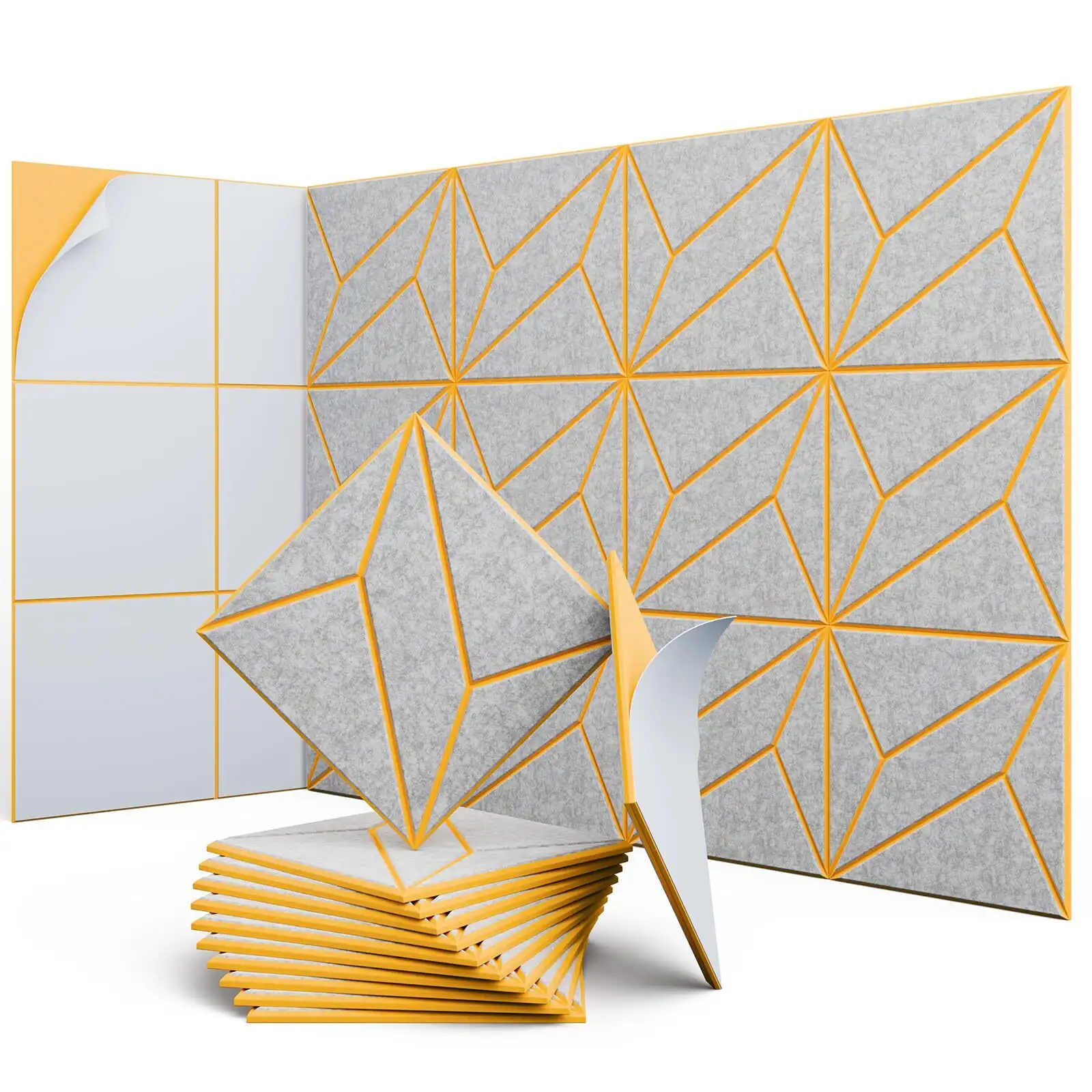 100% poliészter (PET) akusztikus mennyezeti panel hangszigeteléshez és stúdióhasználathoz 1