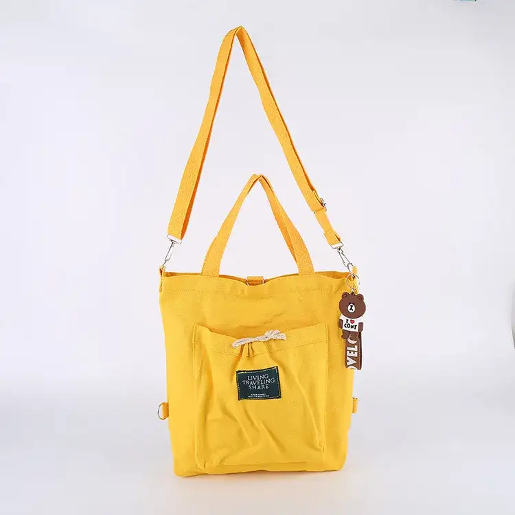 Custom Canvas Shopping Bag - Natural Eco-Friendly Tote with Zipper 1