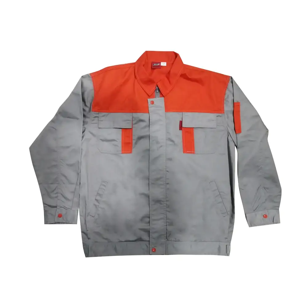 Custom Two-Tone Long-Sleeve Mechanical Maintenance Factory Workwear Set 1
