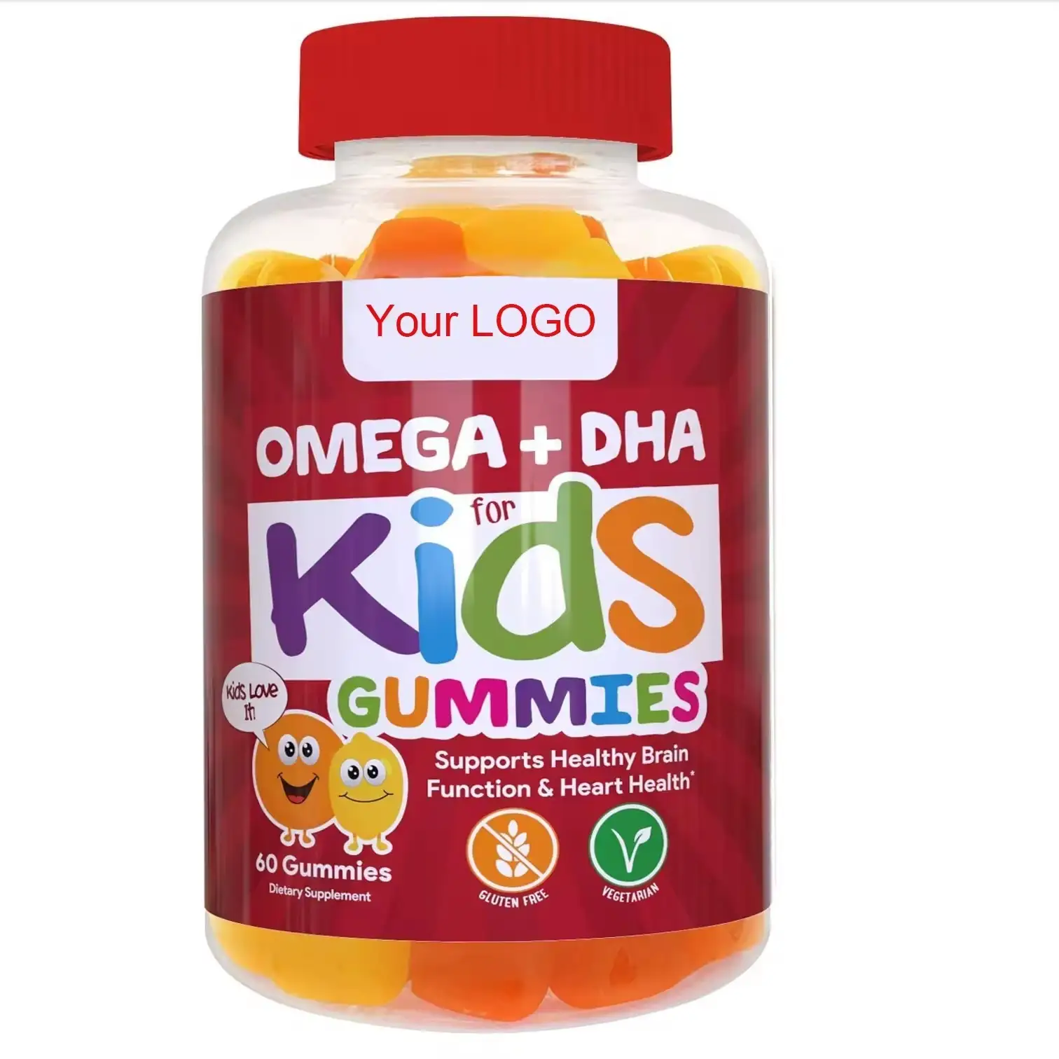 Kids Omega-3 Gummies EPA+DHA 60ct Supp. OEM/ODM Free Sample 1