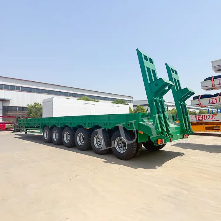 6-axle New Steel Material Low-flatbed Semi-trailer 1