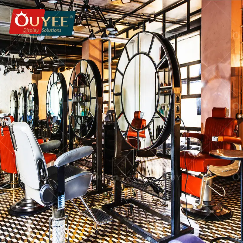 Wandvitrine mit Spiegel für Schönheitssalons und Friseursalons 1