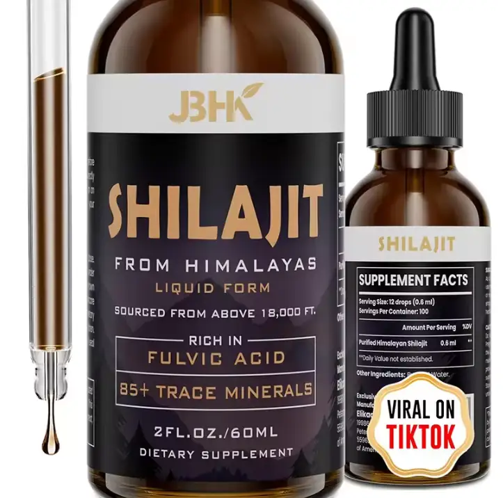 OEM/ODM Pure Natural Liquid Shilajit Drops 30ml x10 Oral 1