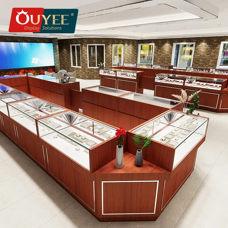 Ladenausstellungsraum Juweliergeschäft Auslagetheke Glasvitrine 1