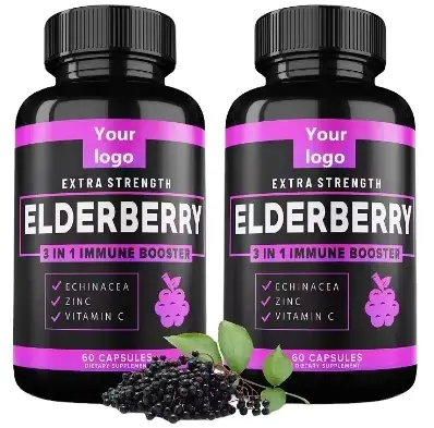 Organic Black Elderberry Capsules - Custom Logo, Antioxidant 1