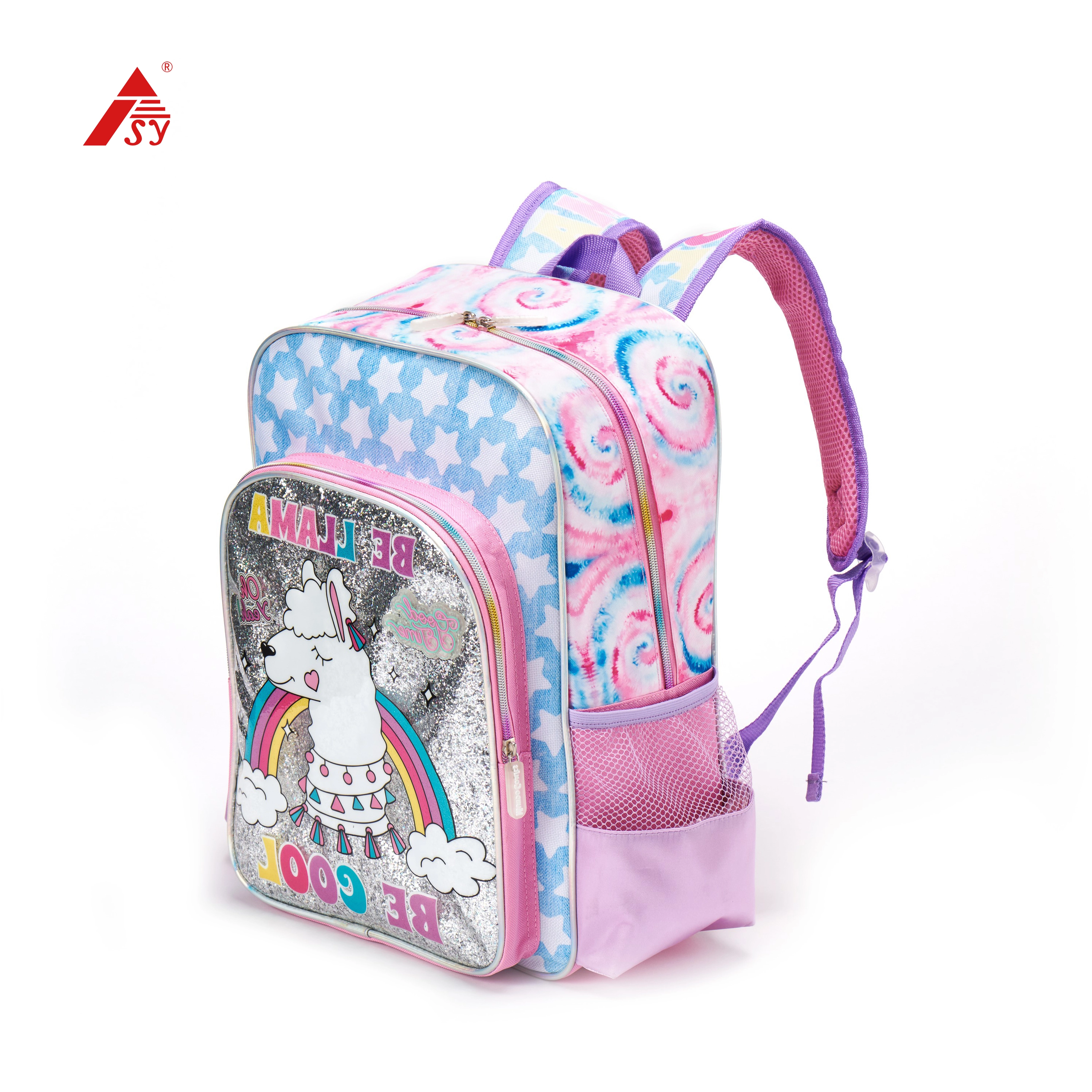 Fsy Custom Logo Children Fashion Clear Pvc Alpaca Backpack For Student School Cute Backpack Girls Kids Pink Backpacks 1