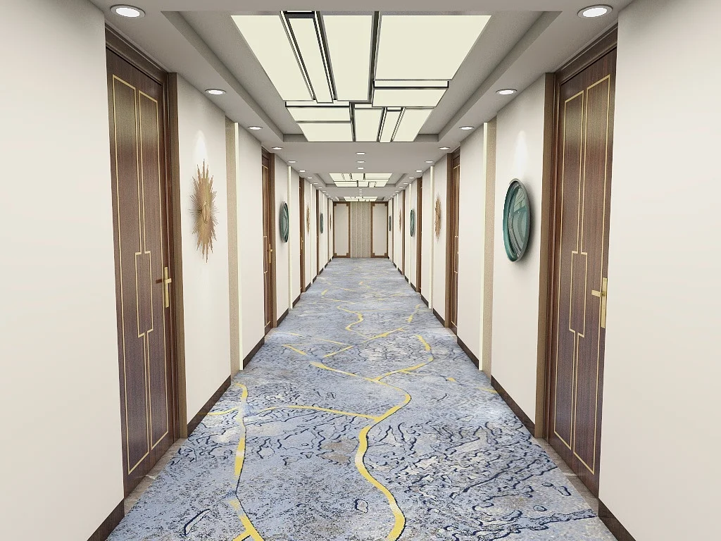 Tapis de couloir d'hôtel Akminster en laine de Nouvelle-Zélande, doux et ignifugé 6