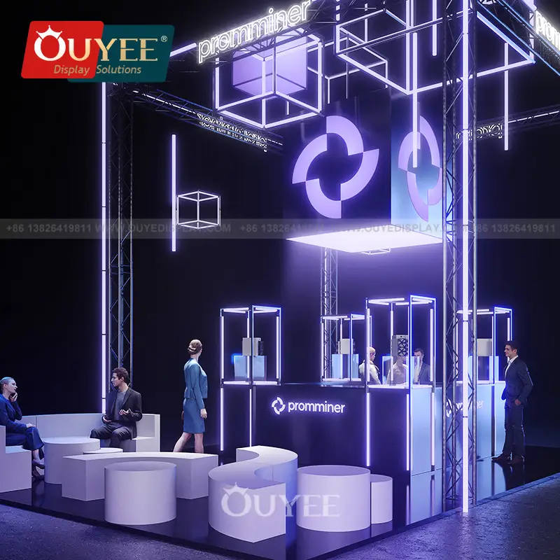 Beleuchteter Messestand für den Außenbereich – Aluminiumrahmen mit LED-Beleuchtung 1