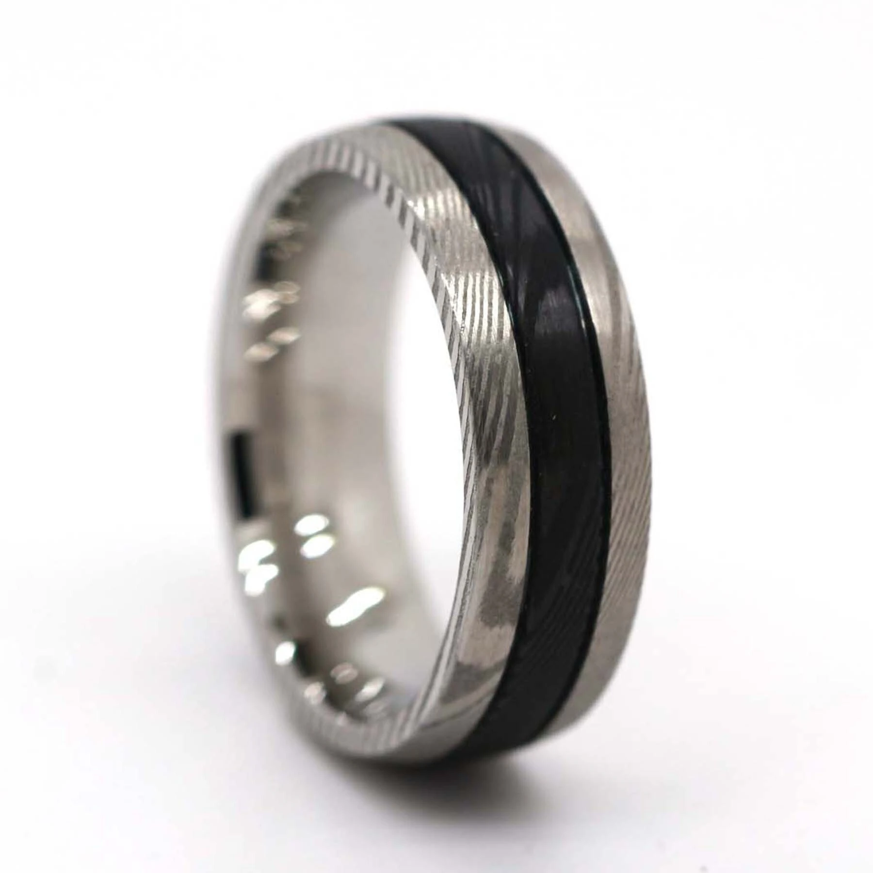 Damascus Ring Men's Damascus Steel Rings Blank 1