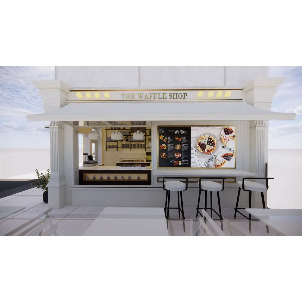 Bancone bar personalizzato in legno massello per caffetteria - Bancone bar OEM 1