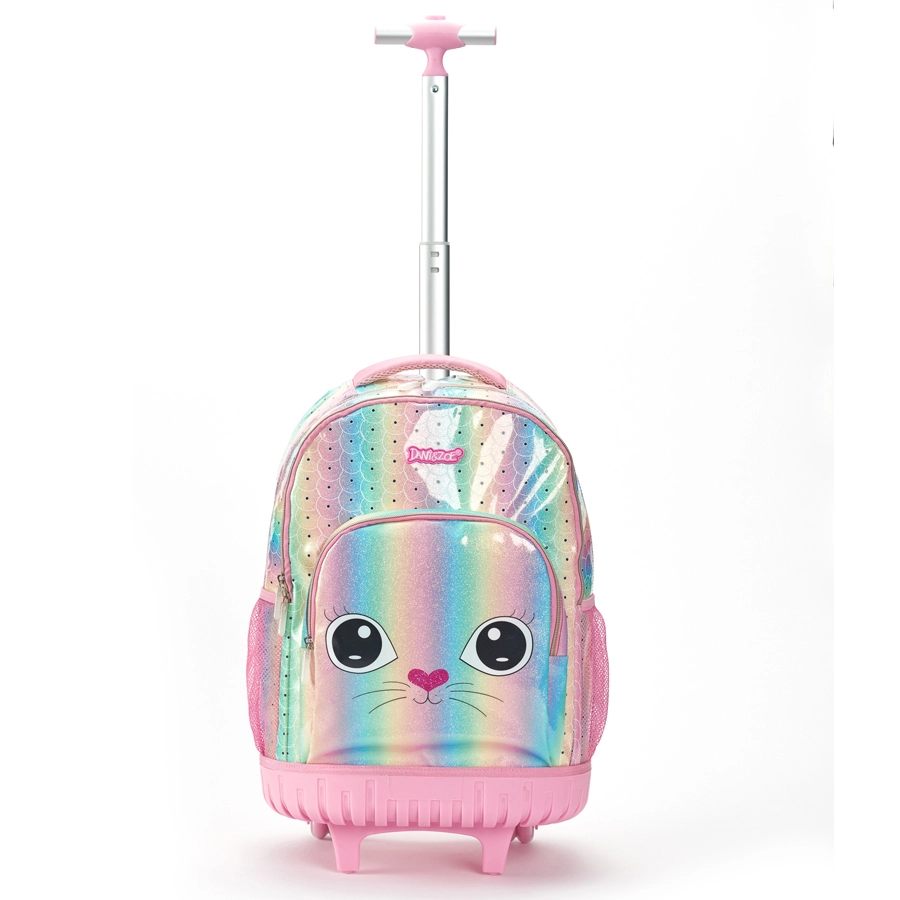 Fsy Rolling Backpack For Girls Custom Logo Roller Bookbag With 2 Wheels Kids Lightweight Travel Student School Trolley Bags 1