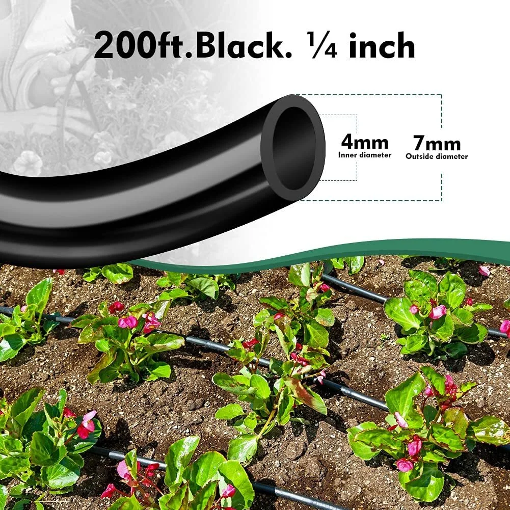 Manufacturer PVC Garden Hose for Irrigation, Black, 3/5,4/7 1