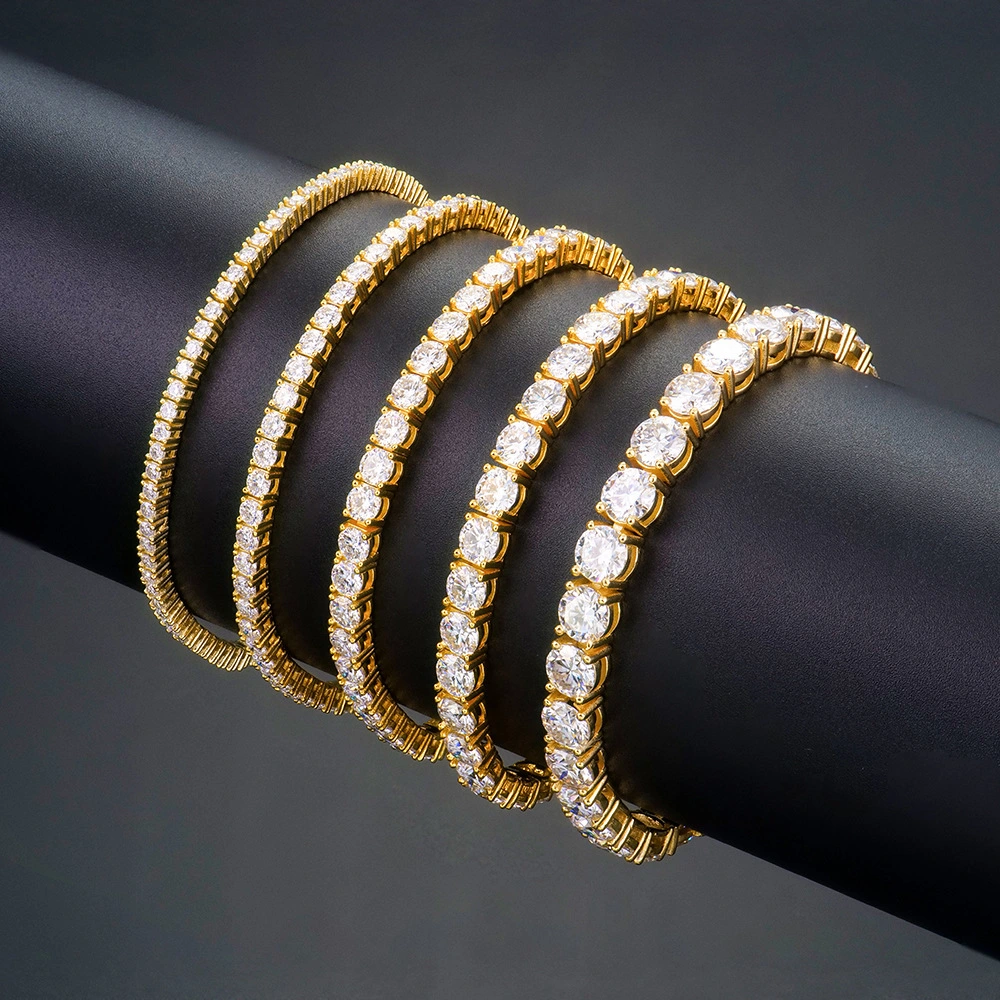 18k Gold Lab Grown Diamond Tennis Bracelet Igi Certified Vvs Cvd Hpht 2mm 3mm 4mm 5mm Chain Jewelry For Women&men 1