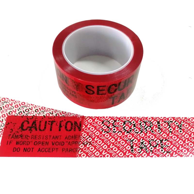 Ruban de sécurité rouge personnalisé pour éviter les ouvertures, ruban de sécurité pour transfert, ruban de sécurité inviolable 7