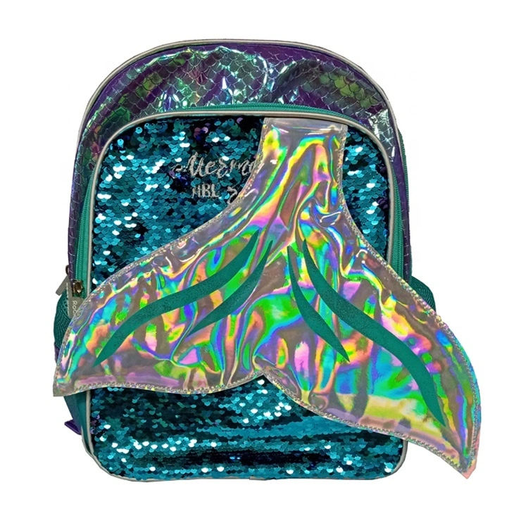 Good Quality Shining Twinkle Bag Mermaid's Tail School Students Backpack 1
